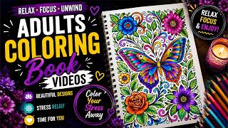 Beautiful Butterfly Coloring Page | Relaxing Adult Coloring Book Art