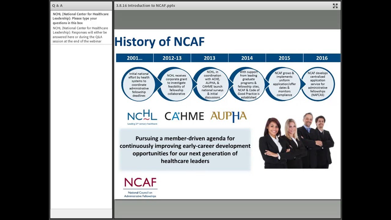 Introduction to the National Council on Administrative Fellowships (NCAF)