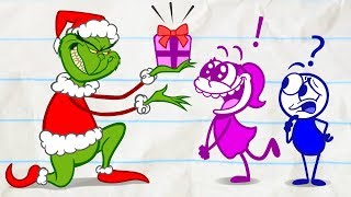 Pencilmate Meets Santa Claus! - Pencilmation Cartoons for Kids