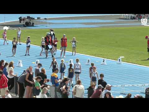 Girls U9 60m Hurdles Timed Final 1: 2022/23 State Track and Field Championships