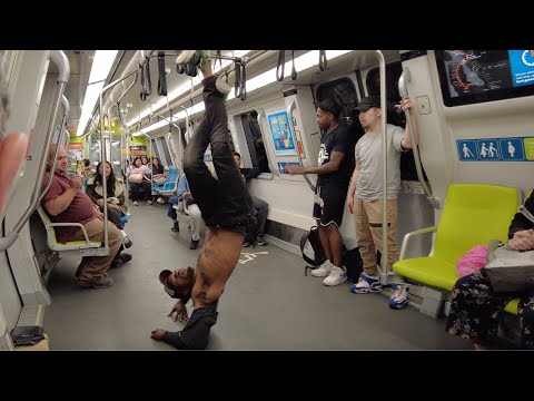 [4K] What's it like to ride BART Train at night in San Francisco?