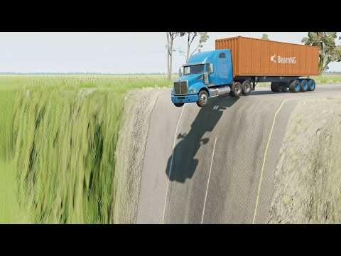 Cars vs Unfinished Road Challenge #1 in BeamNG Drive