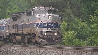 preview picture of video '(7) Amtrak 014 The Pennsylvanian @ Lilly  June 9 2014'