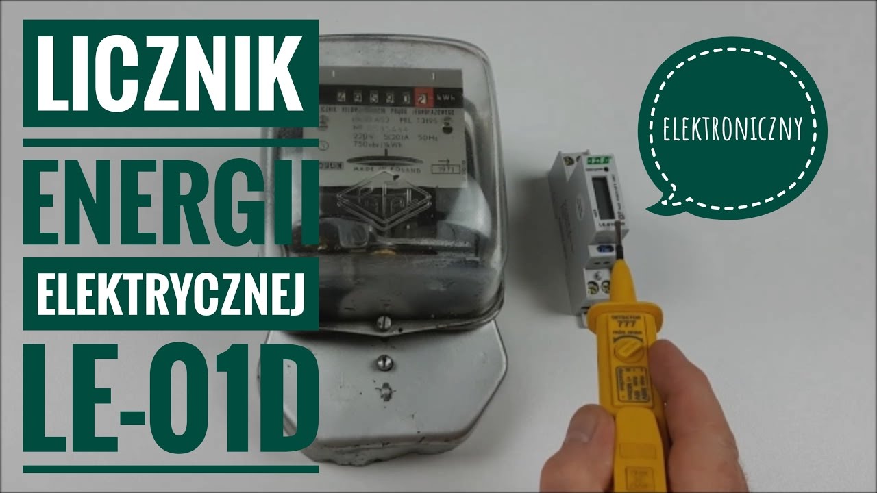 Jak podłączyć jednofazowy licznik energii elektrycznej LE-01d.
