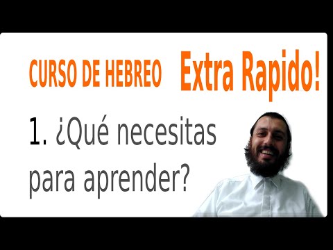 1.Curso de Hebreo para Principiantes, Introducción: Aprendiendo hebreo fácil Bíblico desde cero.