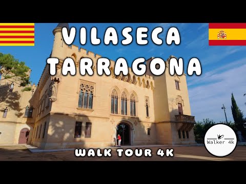 VILASECA TARRAGONA Catalonia Spain Walking tour 4K ASMR [ 🎧 WITH SURROUNDING SOUNDS 🎧 ]