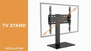 How to Install Swivel TV Stand with Glass Base-LDT03-17S