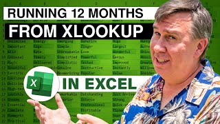 Excel Get The Rolling Total For The Last 12 Months Using XLOOKUP - Episode 2564