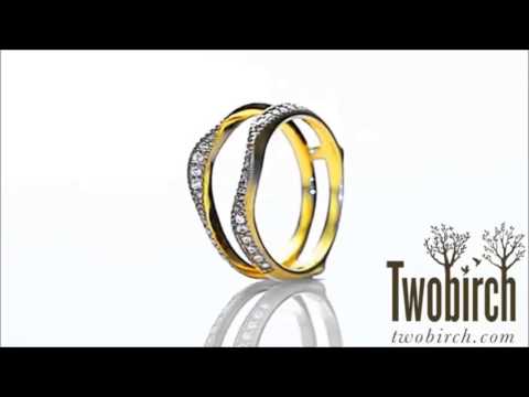 0.24ct. Millgrained Edge Contour Ring Guard - Twobirch TB-GUARD-0089-WG-E