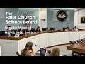 Falls Church School Board Regular Meeting May 13 2025