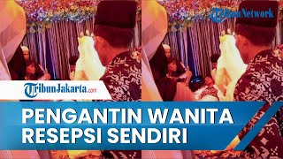 Viral Video Mempelai Wanita Sendirian di Pelaminan, Pengantin Pria Ijab Kabul Pakai Selang Infus