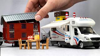 Insane Diecast Camper Van with Diecast RV & Trailer House