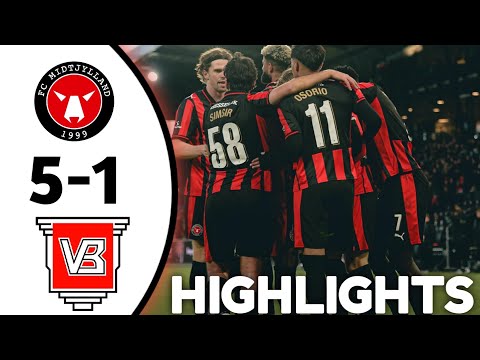 FC Midtjylland vs Vejle 5-1 3F Superliga Highlights | FC - VB
