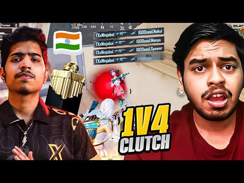 INDIA's RANK 1 TEAM BGIS CHAMPION 1vs4 SOUL CLUTCH ?? Tx NiNJA BEST Moments in PUBG Mobile