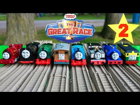THOMAS AND FRIENDS THE GREAT RACE #2 | TRACKMASTER TOBY THE TRAM ENGINE Kids Playing Toy Trains