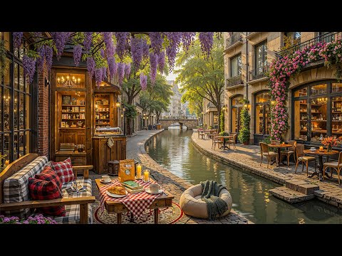 February Spring Morning at Cozy Coffee Shop Ambience 🌿 Warm Jazz Instrumental Music for Work, Study