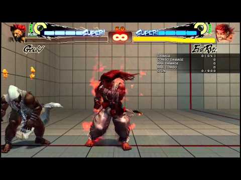 PS3 SSF4AEver.2012 殺意リュウコンボ（ゲージ4消費スタン値865）豪鬼1発ピヨり