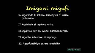 Ikinyarwanda (Imigani migufi 1 - 25): Wimaschool  #ikinyarwanda #Rwanda #proverbs