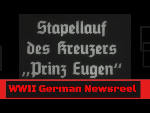 LAUNCHING OF KRIEGSMARINE CRUISER PRINZ EUGEN 1938   KIEL SHIPYARD  GERMANY  73712