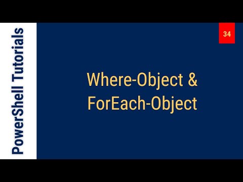 Where Object Foreach Object Cmdlets Powershell Tutorial Class 34