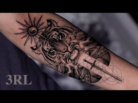 FU DOG/TIGER TATTOO | TIMELAPSE
