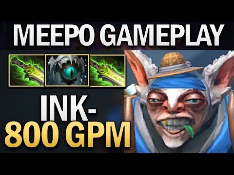 INK MEEPO WITH DOUBLE ETHEREAL BLADE - DOTA 2 GAMEPLAY