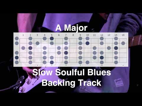 Slow Soulful Blues Guitar Backing Track in A