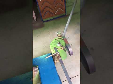 Multi-Bend metal tube bender bending 25mm x 5mm flat steel bar