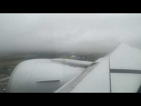 American Airlines Boeing 777-300ER landing at London Heathrow
