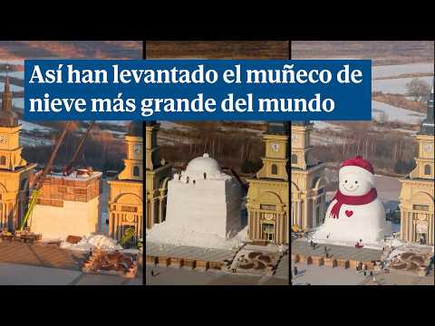 Així han aixecat el ninot de neu més gran del món a Harbin, Xina