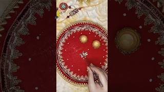 Puja thali decoration😱|😍rakshabandhan thali| aarti thali#shorts #trending#ytshorts