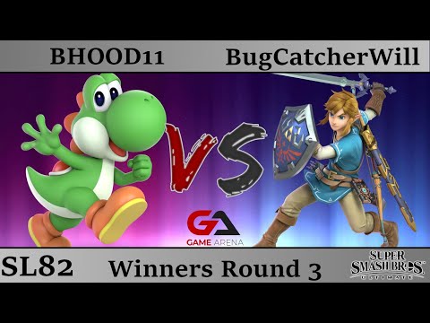 SmashLAN'd 82 - Winners Round 3: BHOOD11 (Yoshi, DDD) vs BugCatcherWill (Link)