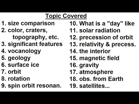 Astronomy Ch 10 Mercury 1 of 42 Basic Properties