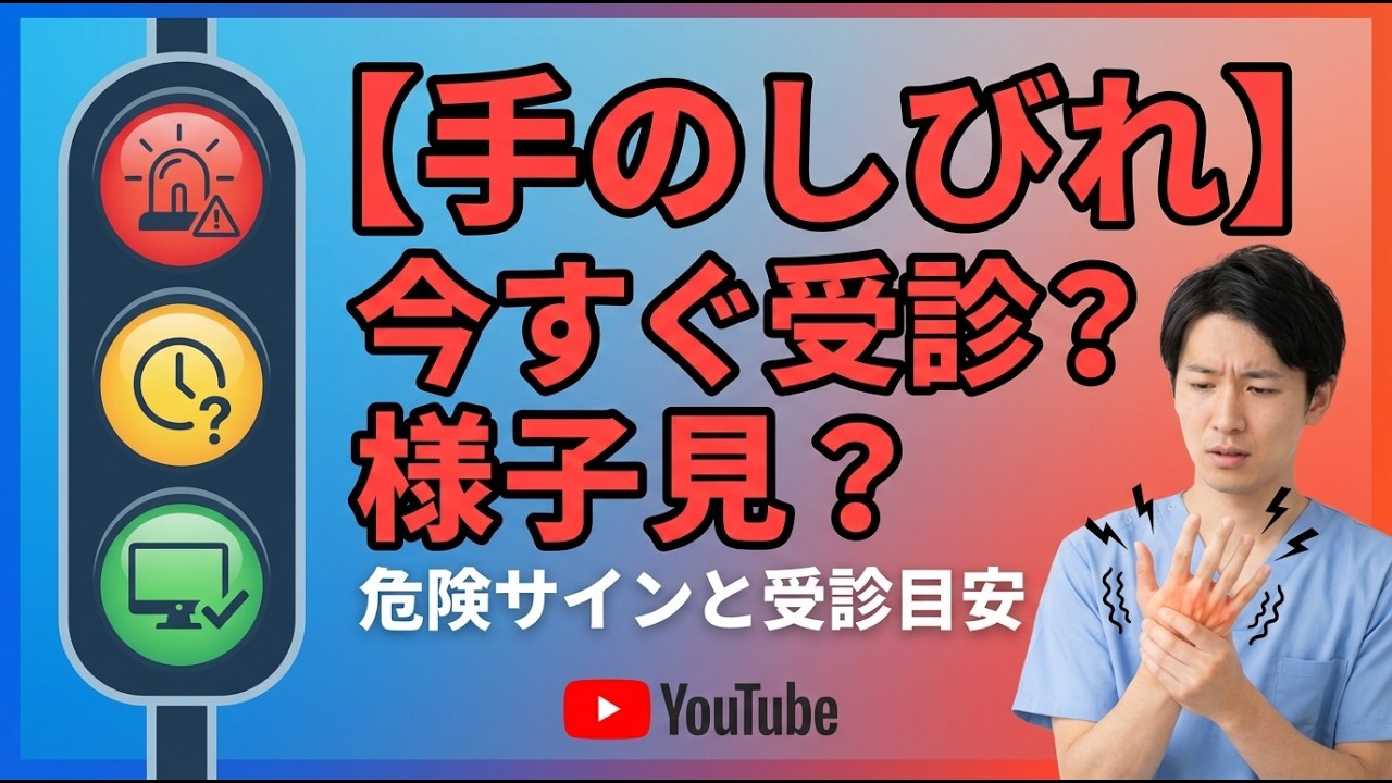 【手のしびれ】今すぐ受診？様子見？危険サインと受診目安