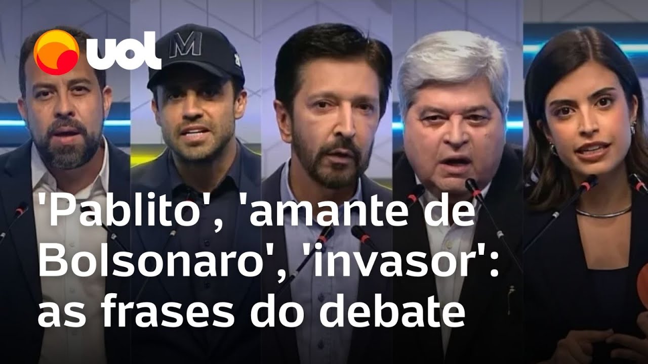'Amante de Bolsonaro', 'Pablito', 'invasor': Veja principais frases do 4º debate para eleições em SP