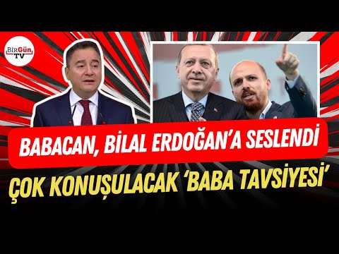 Ali Babacan addressed Bilal Erdoğan | A much-talked-about ‘fatherly advice’: “My advice to you is…”