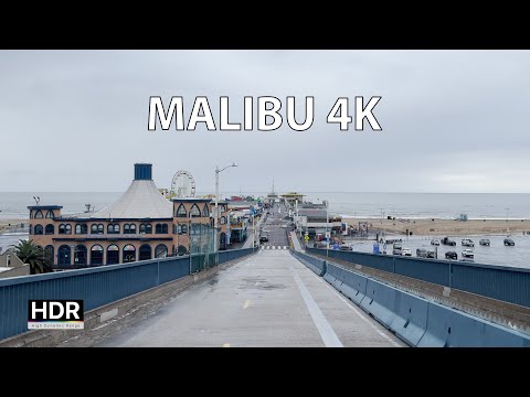 Rainy Malibu - Scenic Drive 4K HDR - Los Angeles USA