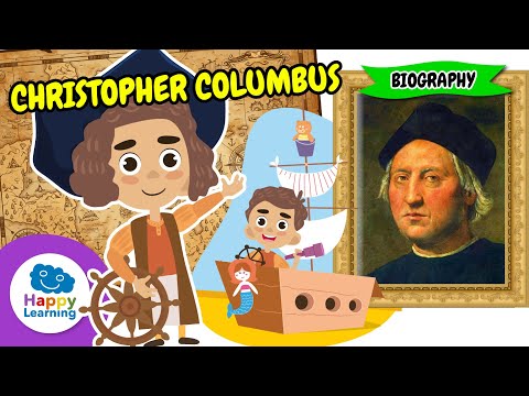 ⛵🌍 CHRISTOPHER COLUMBUS: Life and Biography for Kids | Educational Videos | @HappyLearningENG