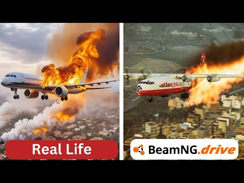 Plane Crashes with Dummies Based on Real Life Accidents 2💥 - BeamNg Drive
