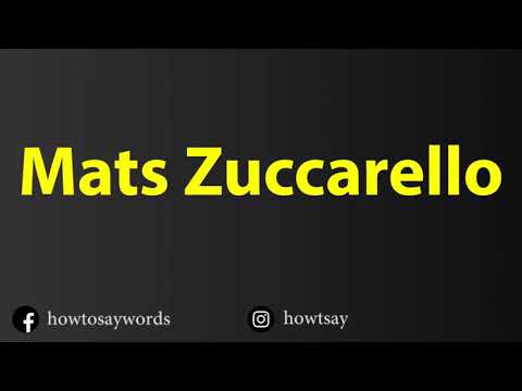 How To Pronounce Mats Zuccarello