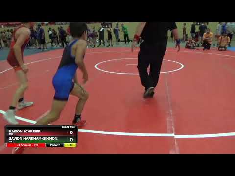 88-94 Lbs Round 2 - Kaison Schreier, MO Vs Savion Markham-Simmons, OK 0d14