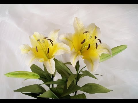 ABC TV | How To Make Yellow Lily Paper Flower From Crepe Paper - Craft Tutorial