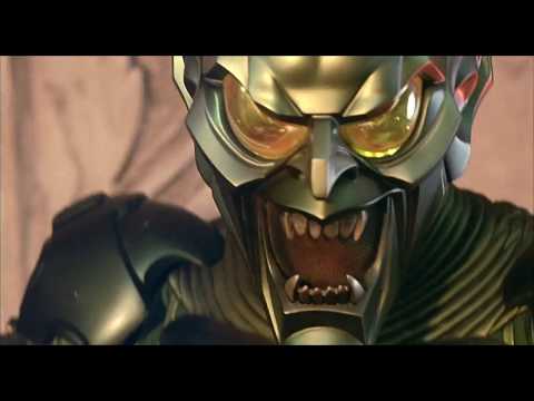 The green devils destroy the city, and human is saved by spiderman