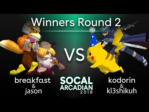 SoCal Arcadian 2018 - breakfast / jason (Red) VS kodorin / kl3shikuh (Blue) - SSBM Winners Round 2