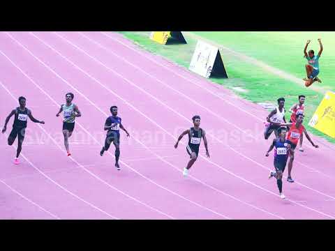 100m Men for College Student. Tamilarasu won a prize money of One Lakh CM Trophy Athletics Meet 2023