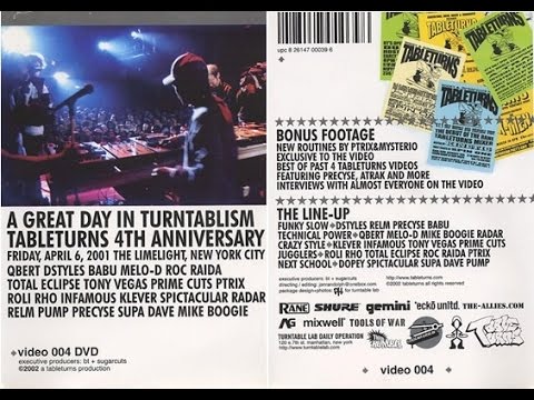 Tableturns: A Great Day In Turntablism: Tableturns 4th Anniversary