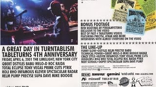 Tableturns: A Great Day In Turntablism: Tableturns 4th Anniversary