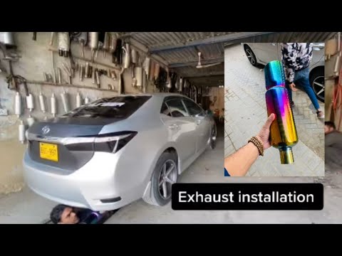 Exhaust installation in my Corolla | HKS exhaust | check exhaust sound |