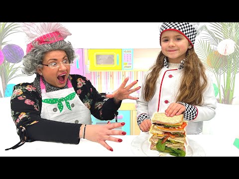 Ruby and Bonnie make a simple sandwich