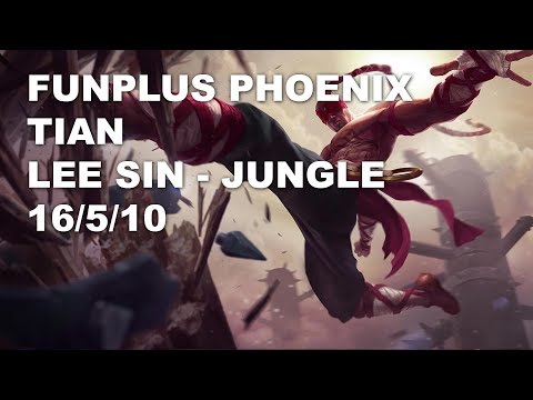 FunPlus Phoenix Tian Jungle Lee Sin vs Ekko - KR Challenger Rank Game